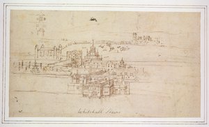 白厅楼梯，1544年（纸和笔墨水） 作者 安东尼·范·登·温加德