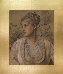 玛丽·桑迪斯（Mary Sandys）（1845-1920），c.1871-73（浅黄色纸上的彩色粉笔） 作者 安东尼·弗雷德里克·奥古斯都·桑迪斯