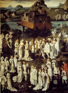 勃艮第公爵菲利普三世的宫廷爱情花园，1432年在赫斯丁城堡的花园里，在他的内侍安德烈-德-图隆贡的婚礼上举行的宴会 - 画家：安东-凡-戴克（1599-1641）。