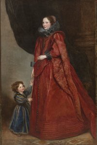 有孩子的热那亚女士c。 1623-1625年。 作者 安东尼·范·戴克
