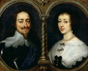 英格兰的查理一世（1600-49）和女王亨丽埃塔玛丽亚（1609-69） 作者 安东尼·范·戴克