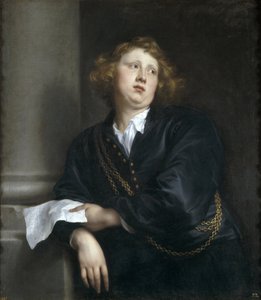 Henricus Liberti ou Hendrik van Groeninghen - 作曲家和管风琴演奏家 Henricus Liberti（1610-1669 年）肖像 -Peinture de Sir Anthonis (Anton ou Antoon) van Dyck (1599-1641 年) - 1627-1632 年 - 布面油画 - 107x97 厘米 - 马德里普拉多博物馆 作者 安东尼·范·戴克
