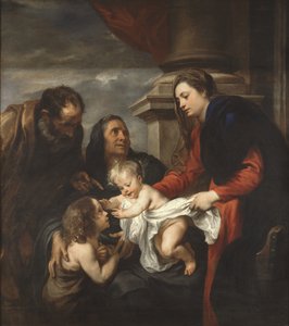 与圣伊丽莎白和圣约翰的神圣家族c。 1621-25 作者 安东尼·范·戴克
