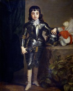 英国查理二世(1630-1685)的儿童肖像 - 戴克，安东尼-凡(1599-1641)爵士 - 约1637 - 布面油画 - 135x109 - 普拉多博物馆，马德里 作者 安东尼·范·戴克