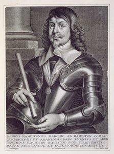 詹姆斯汉密尔顿（1606-49）汉密尔顿公爵的肖像，由Joannes Meyssens（1612-70）雕刻 作者 安东尼·范·戴克