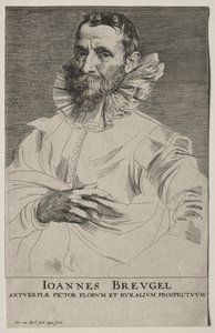 Jan Brueghel的肖像。 作者 安东尼·范·戴克