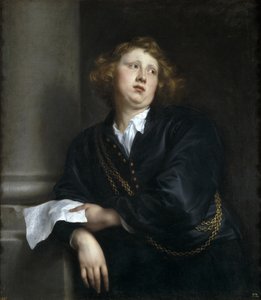 作曲家和管风琴家的肖像Henricus Liberti 1610-1669 作者 安东尼·范·戴克