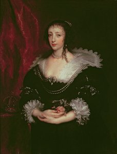 女王Henrietta Maria（1609-1669），英国查理一世女王，1632年 作者 安东尼·范·戴克
