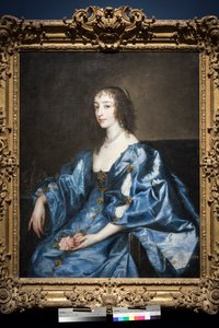 英国女王亨利埃塔·玛丽亚（c.1636-38）（布面油画） 作者 安东尼·范·戴克