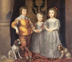 英格兰查理一世国王的儿童（1600-49）和女王亨丽埃塔玛丽亚（1609-69），1637年 作者 安东尼·范·戴克