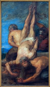 The martyrdom of St. Peter. Painting attributed to Antoon Van Dyck (1599-1641), oil on canvas 作者 安东尼·范·戴克