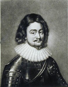 弗雷德里克五世（1596-1632）波希米亚国王，莱茵河选帝侯帕拉蒂尼，英国历史上杰出的人物肖像插图，由罗伯特·邓卡顿（1744-c.1817）（mezzotint）镌刻