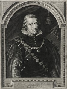 菲利普四世，西班牙国王，由Paulus Pontius（1603-58）雕刻，1632年（在纸上雕刻）