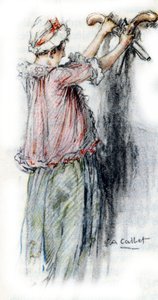 Charlotte detaches Albert pistols to give them to Werther 作者 安托万·卡尔贝