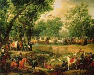 拿破仑在贡比涅森林中捕猎，1811年