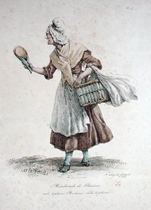 来自The Cries of Paris系列的4号糕点卖家，由Francois Seraphin Delpech雕刻（1778-1825） 作者 安东尼·查尔斯·贺拉斯·韦尔内
