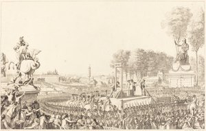 1793年10月16日，玛丽-安托瓦内特去世 作者 查尔斯·莫内之后的安托万·让·杜克洛斯