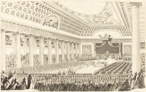 1789年3月5日在凡尔赛宫举行的议会开幕式 作者 查尔斯·莫内之后的安托万·让·杜克洛斯