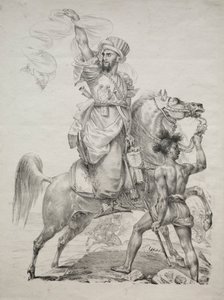 马梅卢克酋长在马背上求救信号，1817年。 作者 安东尼·让·格罗斯