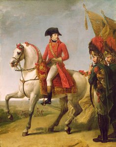 Napoleon Bonaparte（1769-1821）第一任领事，在马伦戈战役后回顾他的部队，1802-03 作者 安东尼·让·格罗斯