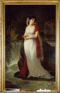 Christine Boyer (1776-1800) First Woman 的遗像 Lucien Bonaparte 的画作 Antoine Jean Gros (1771-1835) 19 世纪太阳。 2,14x1,34 m。 作者 安东尼·让·格罗斯
