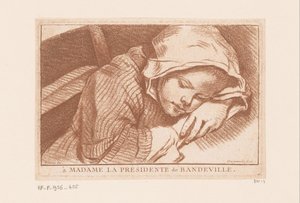 睡觉的女孩 作者 Antoine Joseph Dezallier d'Argenville