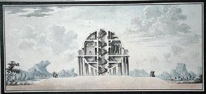 设计用于世界公民的房子，1783年（纸上的wc）（细节）（另见195241-195242,196724-196725） 作者 安托万·洛朗（Antoine Laurent）托马斯·沃多耶（Thomas Vaudoyer）