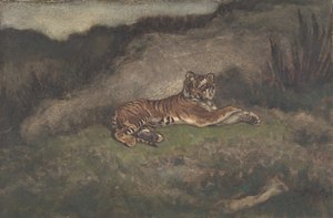 虎，1810-75。 作者 安托万·路易斯·巴里