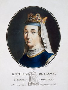 Bertrude，来自伟大的人物肖像，杰出的女性，以及法国的难忘主题，严肃和印刷的色彩，由Pierre Blin出版，1786-92，巴黎（彩色版画）
