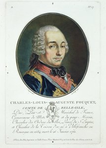Charles-Louis-Auguste Fouquet（1684-1761）来自“伟人，杰出女性和法国令人难忘的主题肖像”，出版于1787-92 作者 安托万·路易斯·弗朗索瓦·瑟金特·玛索