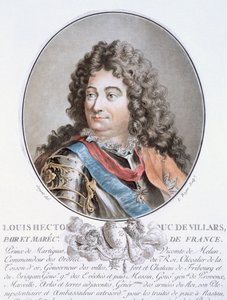 Claude Louis Hector de Villars，来自“伟大的男人，杰出女性的肖像，以及法国令人难忘的主题，严肃而印刷的色彩”，由巴黎1786-92号的Pierre Blin出版（颜色在