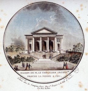Monsieur le Chevalier 之家，建筑师，巴黎。 中士在巴黎主要建筑的美丽景色中 作者 安托万·路易斯·弗朗索瓦·瑟金特·玛索