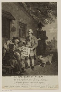 村庄里卖版画的流动小贩
Le Marchand de Village（物品上的标题） 作者 丹尼斯·查尔斯·布尔代