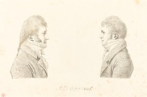 自画像和艺术家的兄弟 作者 Antoine Marie Philippe Louis d'Orléans, duc de Montpensier