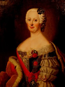 约翰娜·伊丽莎白（Johanna-Elizabeth）肖像，安哈尔特·策斯特（Anhalt-Zerbst）女选角1712-1760，凯瑟琳二世的母亲，1740年代 作者 安托万·佩斯内