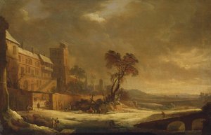 一月份，雪效应，1699年 作者 小安东尼·皮埃尔（Antoine Pierre）
