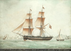 黄鼠狼号驶入马赛，1823 年 9 月 9 日