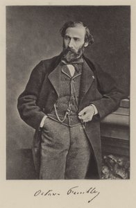 Octave Feuillet，法国小说家和戏剧家（黑白照片）。 作者 安托万·塞缪尔·亚当·所罗门