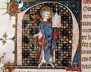 Portrait in foot of Saint Louis (or Louis IX