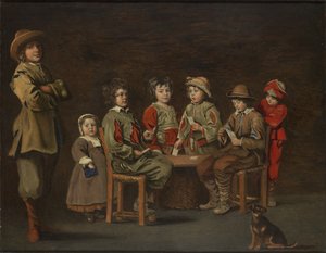 年轻的纸牌玩家，1643年 作者 安托万和路易斯·勒·奈恩