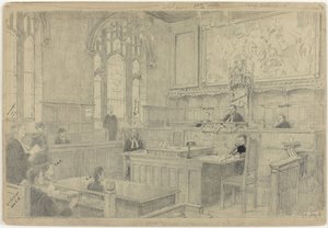 1942 年 6 月，研究伦敦荷兰宫廷画（未完成）的整体构图 作者 安东·亚伯拉罕·范·安鲁伊