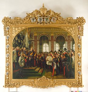 1871年1月18日在凡尔赛宫的镜厅里，威廉作为新德国帝国的凯撒宣言，画了1885年（另见153620）