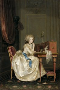 萨沃伊夫人玛丽·路易丝的肖像1749-1792年，兰伯尔公主 作者 安东·希克尔