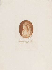 凯瑟琳·约瑟夫·里特（Catherine Josepha Ritter）的画像，内鲍曼（NéeBaumann）11763-1849，c。 1800。 作者 安东·凯彻（Anton Karcher）