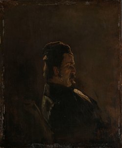 画家彼得·弗雷德里克·范·奥斯 (Pieter Frederik van Os) 的肖像 作者 Anton Mauve（艺术家签名）