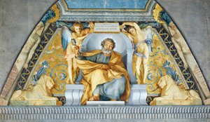 安东-拉斐尔-门格斯的《圣彼得像》，混合媒体 作者 安东·拉斐尔·蒙斯（Anton Raphael Mengs）
