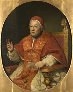 Le pape Clement XIII - 教皇克莱门特十三世（1693-1769）的肖像，由安东·拉斐尔（1728-1779 年）所著。 布面油画。 尺寸：114x95 厘米。 斯德哥尔摩国家博物馆 作者 安东·拉斐尔·蒙斯（Anton Raphael Mengs）