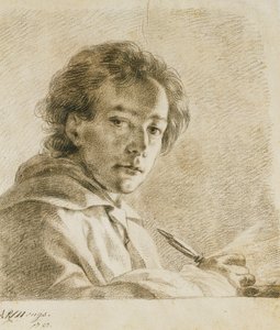 艺术家肖像，1750年 作者 安东·拉斐尔·蒙斯（Anton Raphael Mengs）
