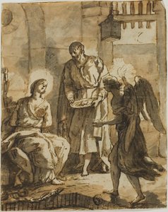 圣彼得探望狱中的圣阿加莎并为她疗伤 作者 安东·拉斐尔·蒙斯（Anton Raphael Mengs）