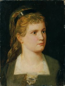 侄女 Käthchen Winder 的半身肖像 作者 安东·罗马科